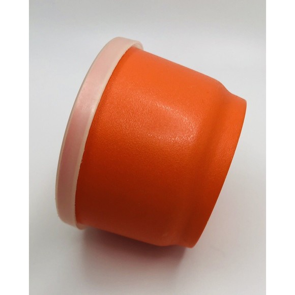 Vintage Tupperware Orange Round Snack Cup #1229 with Lid - Picture 4 of 9
